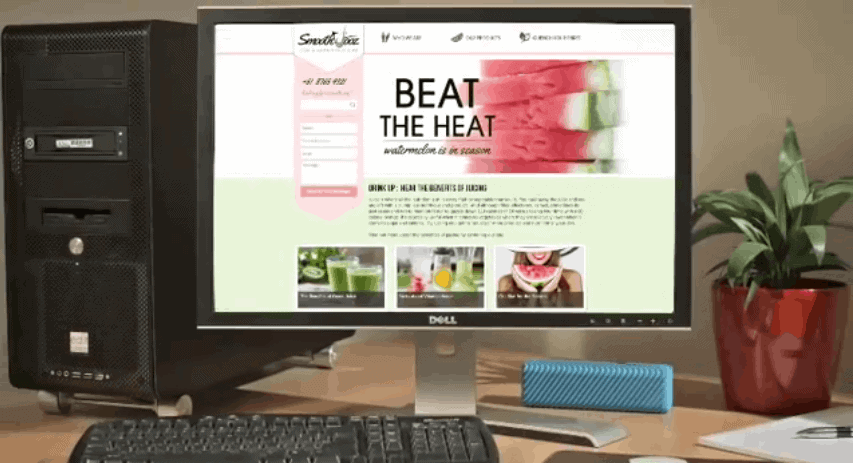 Website Builder - beat the heat page using pesonal computer